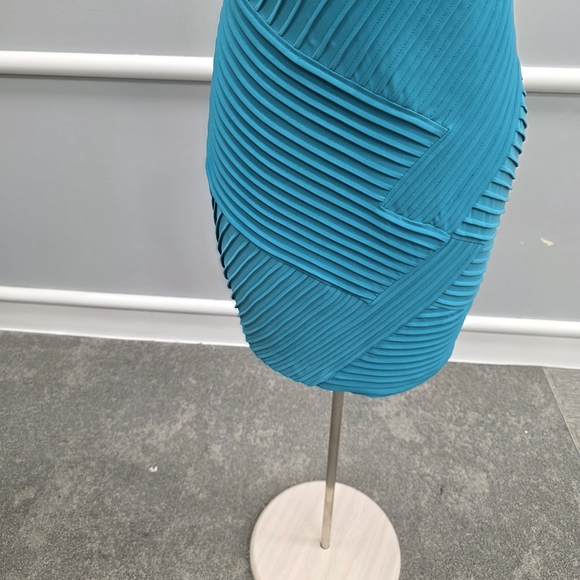 Calvin Klein Teal Pleated Mini Dress - Picture 4 of 9